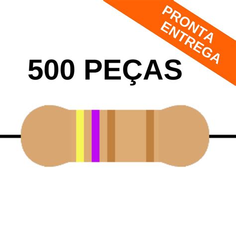 Kit 500 Peças Resistor 4r7 5 16w Axial Cr12 Resistor Achei