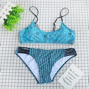 Amazon Lizijin Sexy Bikini Women Striped Split Swimsuit Bikinii Swimsuit Xl Clothing