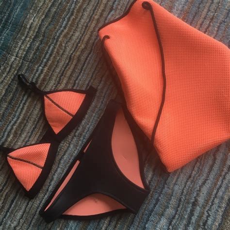 Triangl Swimwear Swim Rare Triangl Neon Orange Bikini Poshmark