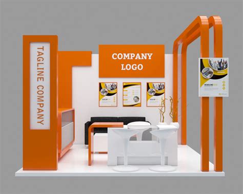 3d Model Modern Booth 3x3 Turbosquid 1383513