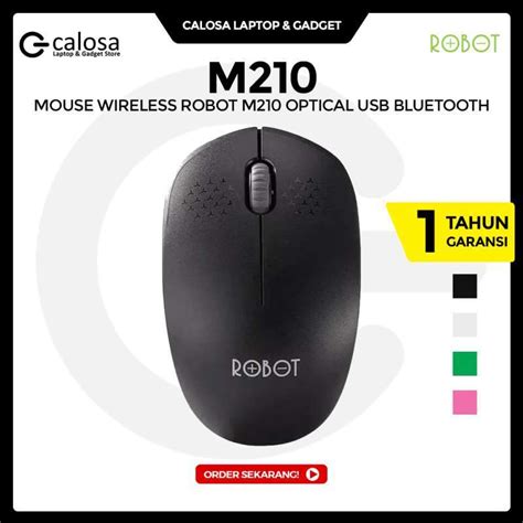 Jual Mouse Wireless Robot M210 Optical Usb Bluetooth Original Garansi