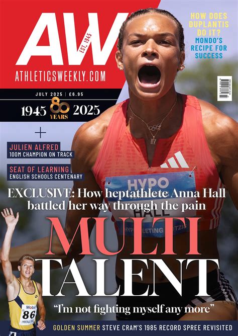 Athletics - Introducing our July magazine 🥁 Anna Hall, who returned
