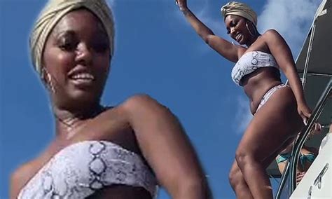 Porsha Williams Jumps Off Boat In Bikini After Embracing Gut And Saying She Hasn T Had