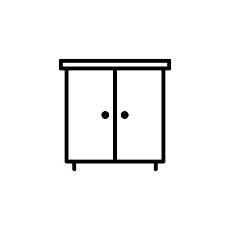 Cupboard Icon With Outline Style 20592648 Vector Art At Vecteezy