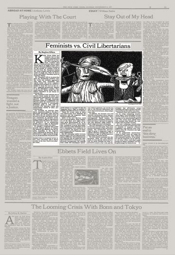 Opinion Feminism Vs Civil Liberties The New York Times