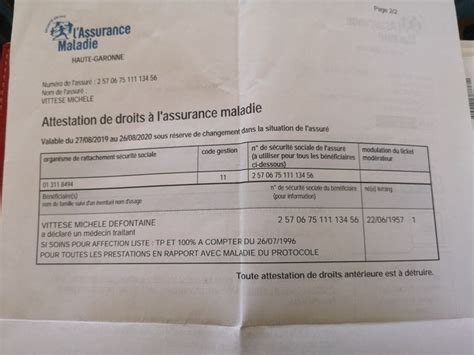 Épinglé par Mimidef sur Attestation secu Assurance maladie Sécurité