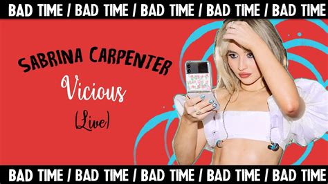 Vicious Sabrina Carpenter Live Traducida Al Espa Ol Lyric Video