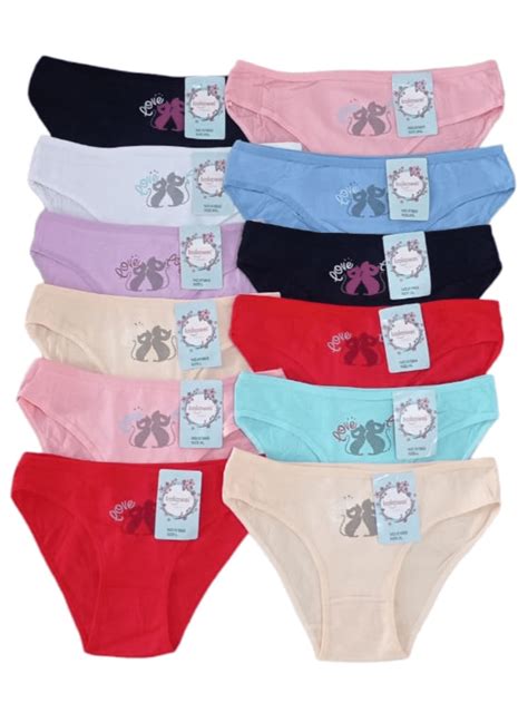 Paquete De Piezas Calzon Bikini Pantaleta Algodon Dama Tallas Y Colores Surtidos Economico