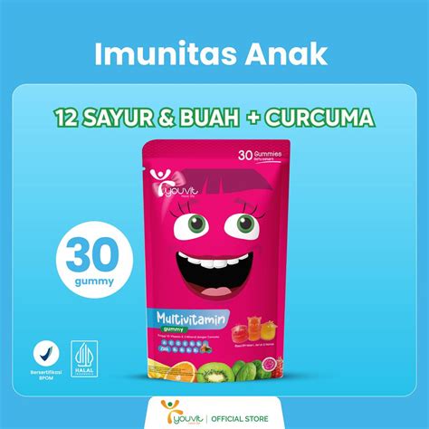 jual multivitamin gummy anak  tumbuh kembang youvit multivitamin