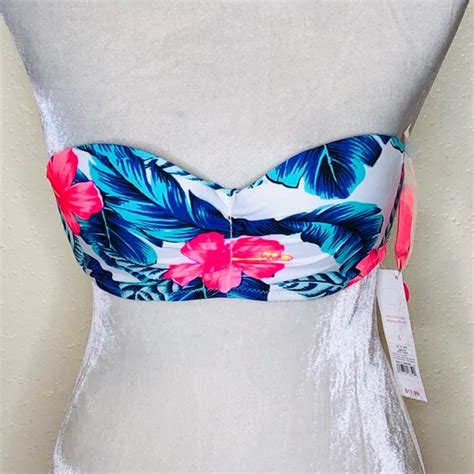 Xhilaration Swim Nwt Floral Print Padded Bikini Top Poshmark