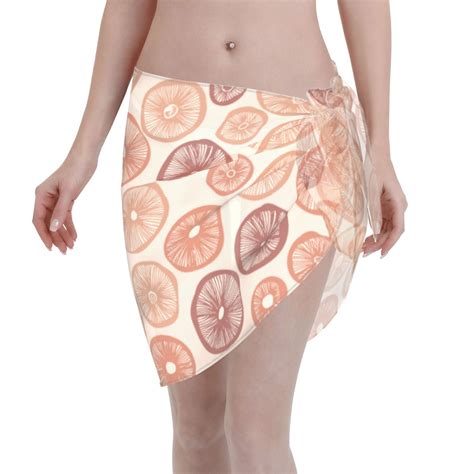 Adobk Mushrooms Swimsuit Coverups For Women Beach Bikini Short Skirt