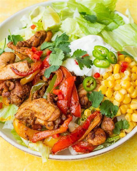 Chicken Fajita Salad Bowl Beat The Budget