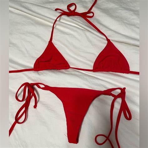 Frankie S Bikinis Swim Frankies Bikinis Small Red Bikini Poshmark