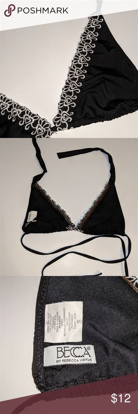 BECCA Bikini Embroidered Halter Top Bikinis Halter Top Becca Swim