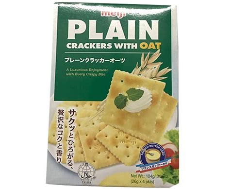 Meiji Plain Crackers With Oat 4 Packets X 26g 104g