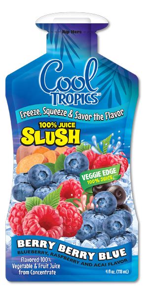 Cool Tropics 100 Vegetable And Fruit Juice Slush Cool Tropics