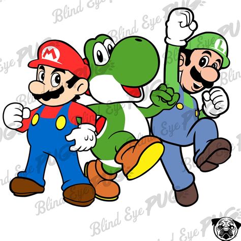 Mario, Yoshi, Luigi LAYERED Svgs - Etsy