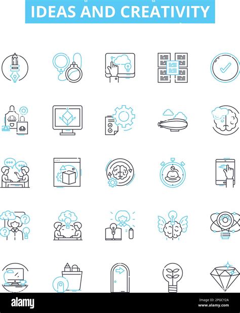 Ideas And Creativity Vector Line Icons Set Ideas Creativity Innovation Brainstorming