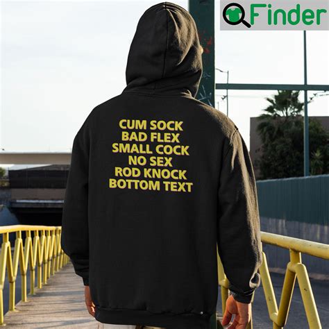 Cum Shock Bad Flex Small Cock No Sex Rod Knock Bottom Text Shirt Q Finder Trending Design T Shirt