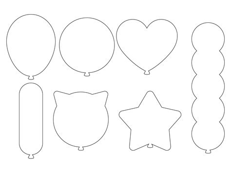 Balloon Cutouts Printable