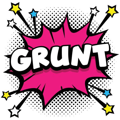 Grunt Pop Art Comic Speech Bubbles Book Sound Effects 13036687 Vector