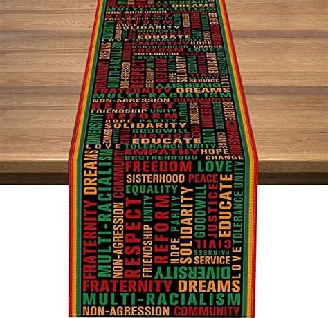 Black History Month Table Runner Black Pride Party Decorations African