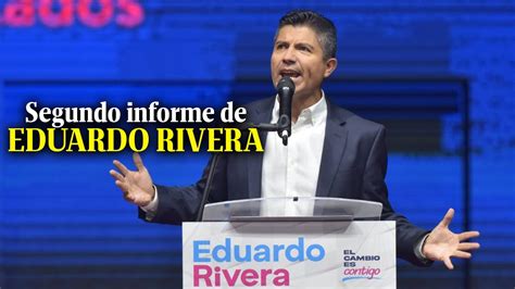 Estoy listo Puebla Eduardo Rivera rindió su segundo informe de