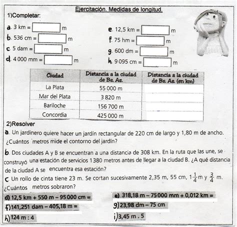 Matemática Y Algo Más Ejercitación De Medidas De Longitud