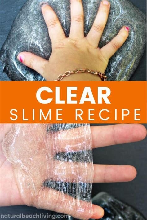 How to Make Easy Clear Slime Recipe - Best Clear Slime - Natural Beach ...