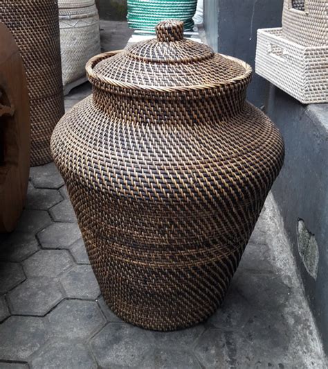 Rattan Dustbin Natural Dustbin Basket