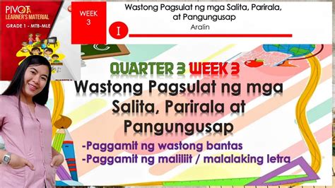 Mtb Quarter Week Wastong Pagsulat Ng Mga Salita Parirala At My XXX Hot Girl