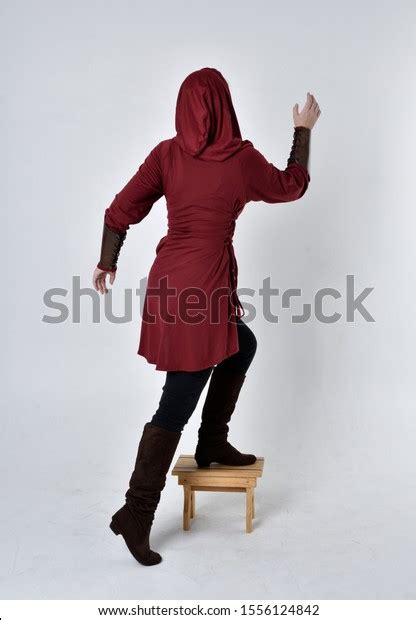 Full Length Portrait Brunette Girl Wearing Stock Photo 1556124842 Shutterstock