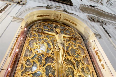 Jesus Christ Crucified, with Reliquary Stock Image - Image of carved ...