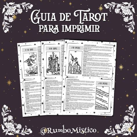 Guía de Tarot para imprimir y colorear Rumbo Mistico