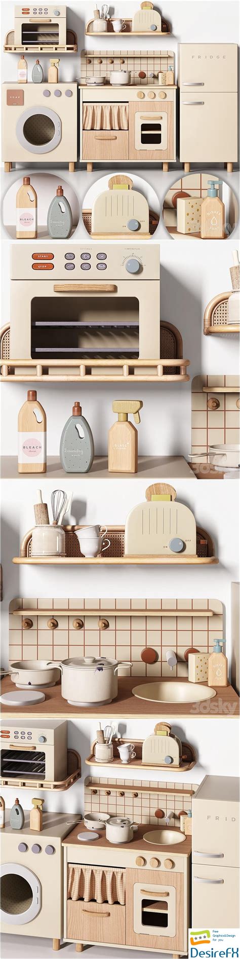 Download Zara Play Kitchen Toy Set 3d Model Desirefxcom