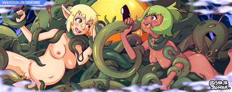 Amalia And Evangelyne Tentacle Fuck Honey Cum Variant By SkaJr Hentai Foundry