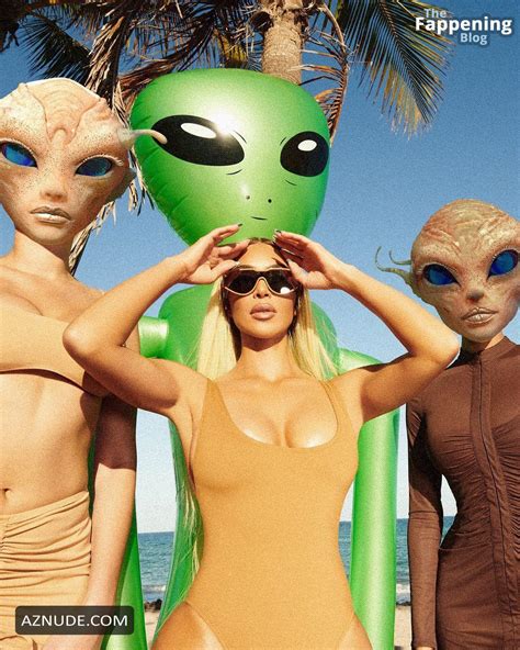 Kim Kardashian Sexy Poses Her Alluring Physique Wearing Hot Bikinis For Her Skims Swim Campaign