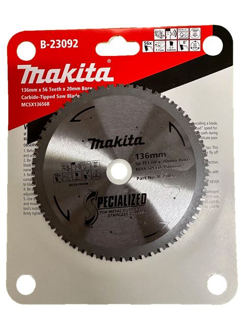 Makita Metal cutting saw Blade 136mm x 56Teeth B-23092 - Robson's Tool ...