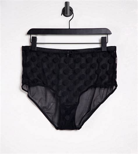Ivory Rose Lingerie Ivory Rose Curve Sheer Dot Mesh Brief In Black Shopstyle Panties