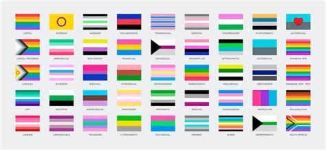 Premium Vector Vector Sexual Orientation And Gender Identity Pride Flags Set