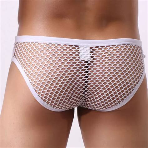 Hommes Maille Slip Bikini Sexy Voir Transparent De Bain Sous V Tement F Te Eur Picclick It
