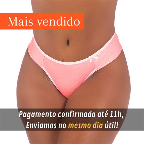 Calcinha Fio Duplo Microfibra Lingerie Sexy Brinde Shopee Brasil