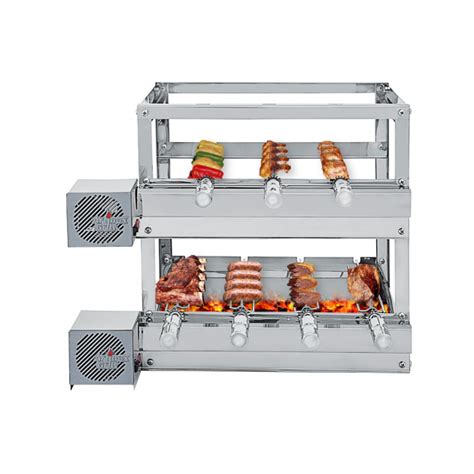 Churrasqueira Inox Giratoria Espetos Andares Marca Artinox Grill