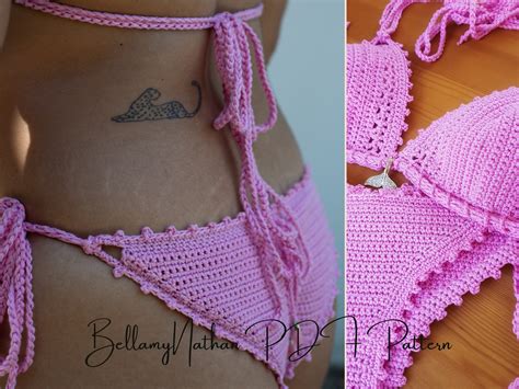 Crochet Bikini Pattern Aphrodite Crochet Bikini Brazilian Style With Adjustable Cheeky Scrunch