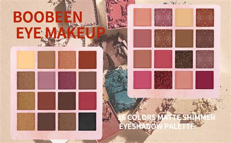 Amazon Boobeen Colors Matte Shimmer Eyeshadow Palette Nude