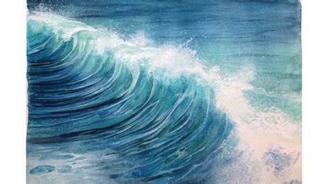 Ocean Wave Watercolor Demonstration Cindy S Art Youtube