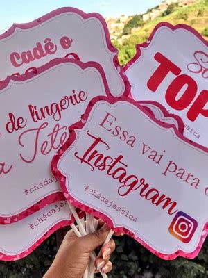 Plaquinhas Cha De Lingerie Compre Produtos Personalizados No Elo7
