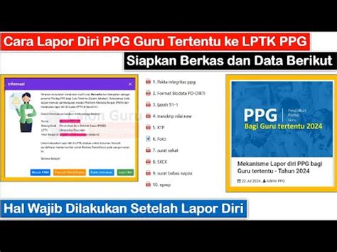 FULL Cara Lapor Diri PPG Guru Tertentu Ke LPTK PPG Daljab 2024 Dan