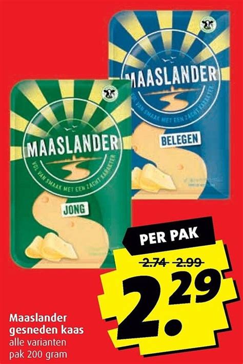 Maaslander Gesneden Kaas Aanbieding Bij Boni