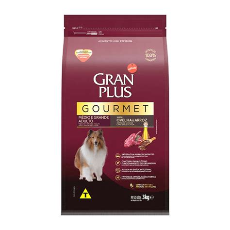 Ração Guabi Gourmet Gran Plus Ovelha e Arroz para Cães Adultos de Médio